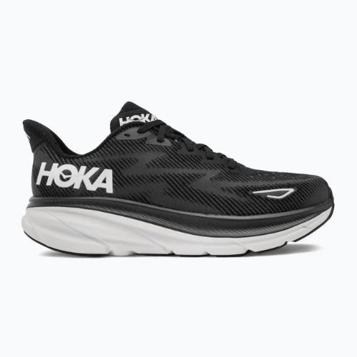 Herren Laufschuhe HOKA Clifton 9 Wide schwarz/weiss