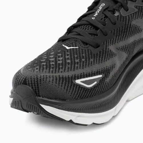 Herren Laufschuhe HOKA Clifton 9 Wide schwarz/weiss