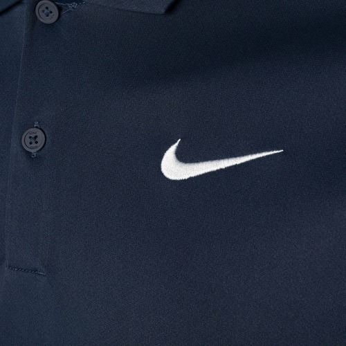 Herren Nike Court Dri-Fit Polo Solid obsidian/weiß Tennisshirt