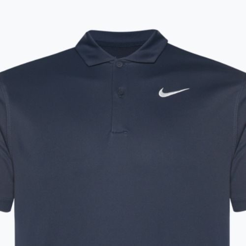 Herren Nike Court Dri-Fit Polo Solid obsidian/weiß Tennisshirt