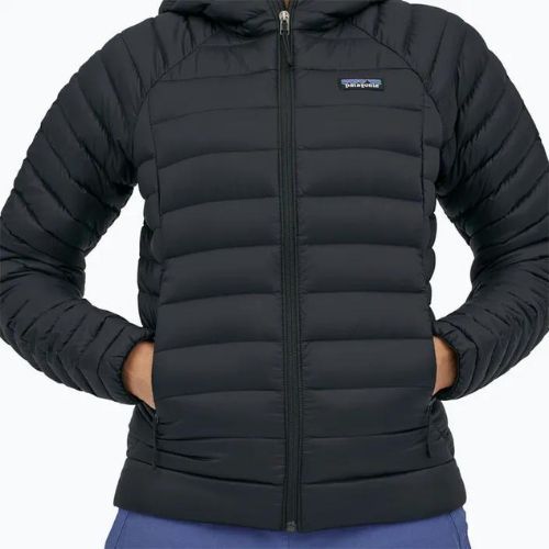 Damen Patagonia Daunenpullover Hoody schwarz