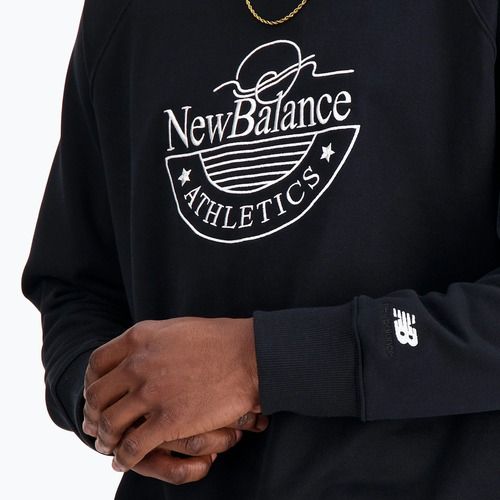 Herren New Balance Athletics Graphic Crew Sweatshirt schwarz