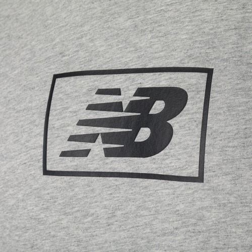 Herren New Balance Essentials Logo sportlich grau T-shirt