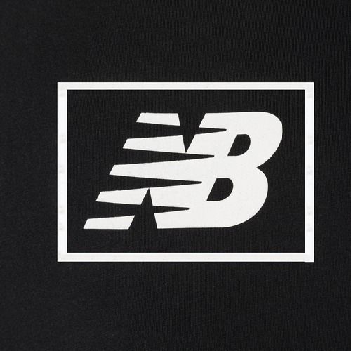 Herren New Balance Essentials Logo-T-Shirt schwarz