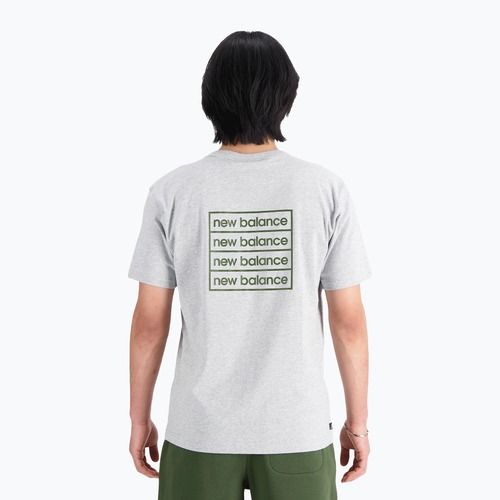 Herren New Balance Essentials Winter sportlich grau t-shirt
