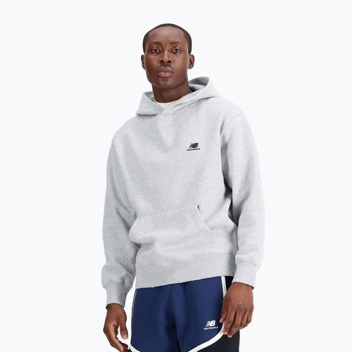 Herren New Balance Hoops Fleece Hoodie sportlich grau