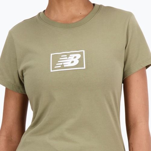 Damen New Balance Essentials Baumwoll-Jersey grün
