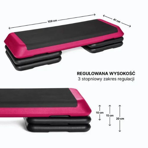 TREXO Aerobic Stepper AS01 schwarz/rosa