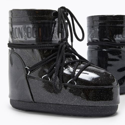 Women's Moon Boot Icon Low Glitter schwarz Schneestiefel