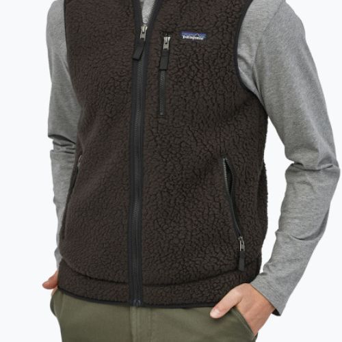 Herren Patagonia Retro Pile Fleece ärmellos schwarz