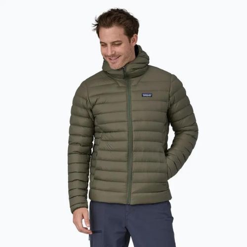 Herren Patagonia Daunenpullover Hoody basin grün