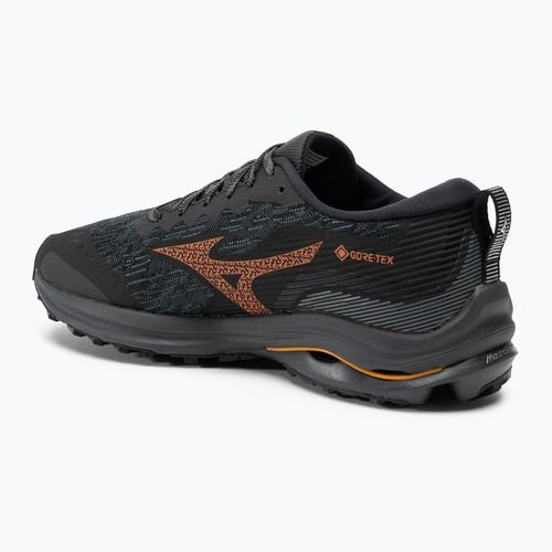 Herren Laufschuhe Mizuno Wave Rider GTX schwarz/nasturtium/carrot curl