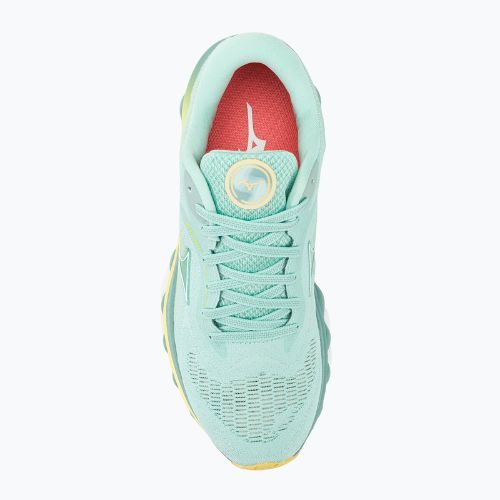 Damen Laufschuhe Mizuno Wave Sky 7 Eierschalenblau/Weiß/Sonnenschein