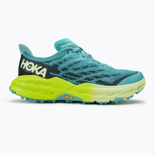 Damen Laufschuhe HOKA Speedgoat 5 coastal shade/green glow