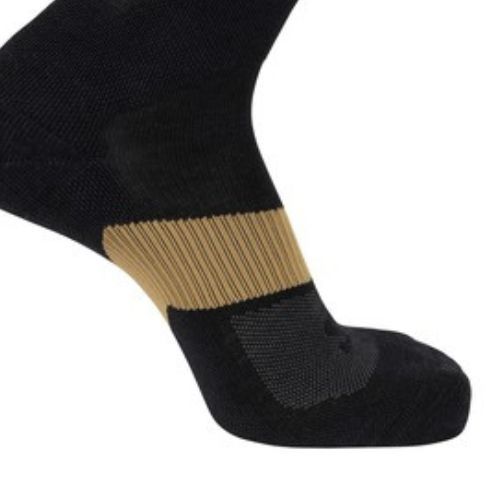 Salomon X Ultra Crew schwarz/seetangfarbene Trekkingsocken
