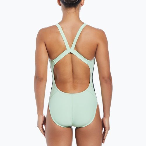 Einteiliger Damen-Badeanzug Nike Logo Tape Fastback vapor green