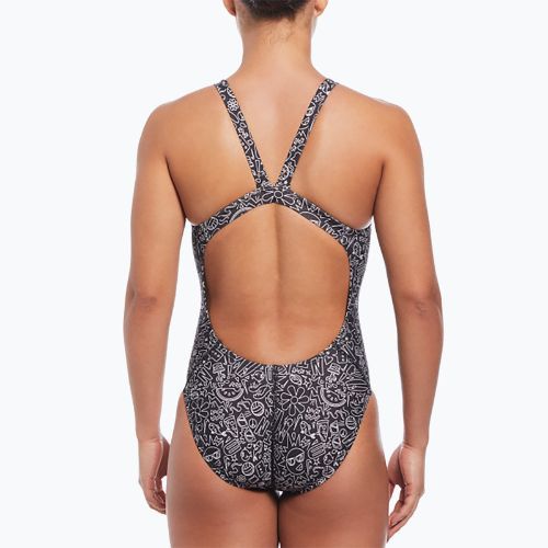 Einteiliger Damen-Badeanzug Nike Hydrastrong Solid Fastback schwarz