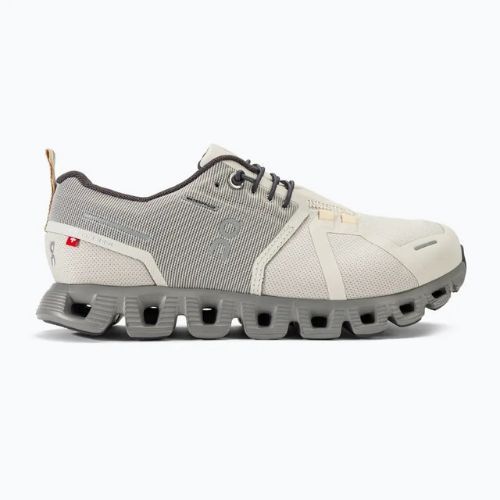 Women's On Cloud 5 Wasserdichte Perle/Nebel Laufschuhe