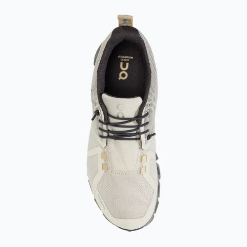 Women's On Cloud 5 Wasserdichte Perle/Nebel Laufschuhe