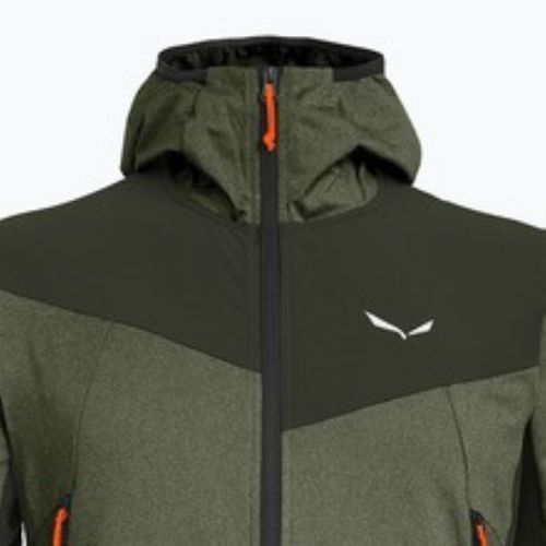Trekking Sweatshirt Hoodie Herren Salewa Agner Hybrid PL/DST FZ dark olive melange
