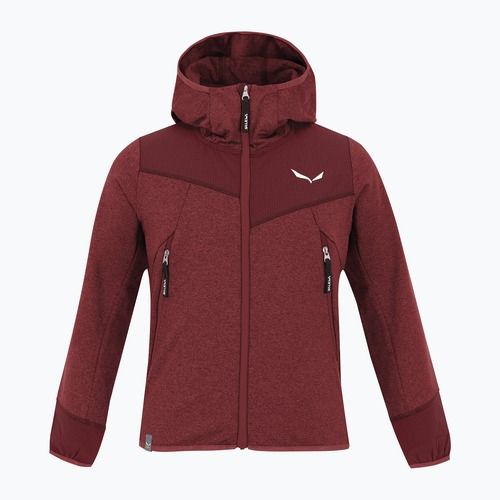 Trekking Sweatshirt Hoodie Kinder Salewa Agner Melange PL FZ Hoody syrah
