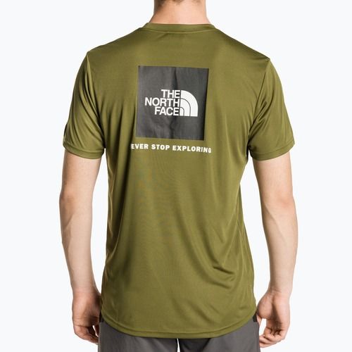 Herren Trainings-T-Shirt The North Face Reaxion Red Box Wald-Olive