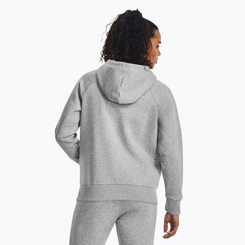Under Armour Damen Sweatshirt Rival Fleece Big Logo Hoody mod grau hell heather/weiß