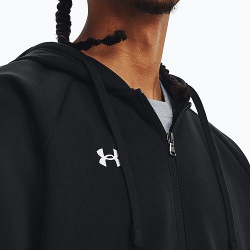 Men's Under Armour Rival Fleece FZ Hoodie schwarz/weiß