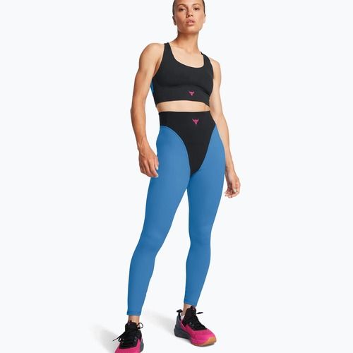 Women's Under Armour Projekt Rock LG Grind Knöchel Bein Training Leggings schwarz/viral blau/astro rosa