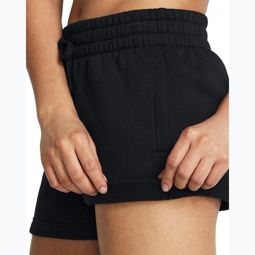 Under Armour Rival Fleece Damen Trainingsshorts schwarz/weiß