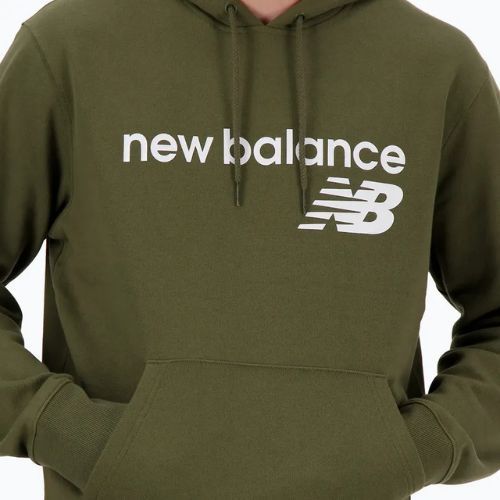 Herren New Balance Core Fleece Hoodie dunkel Moos
