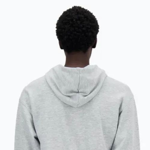 Herren New Balance Stacked Logo French Terry Hoodie sportlich grau