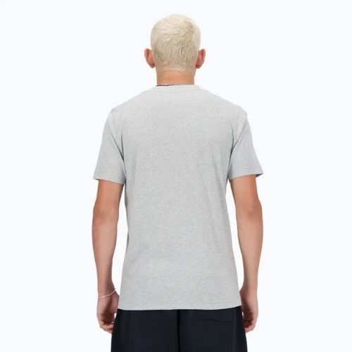 Herren New Balance Stacked Logo athletisches graues T-shirt