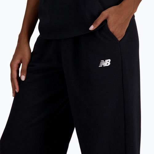 Damen New Balance French Terry Jogger Hose schwarz