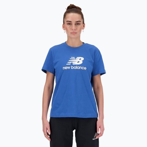 Damenshirt New Balance Jersey Stacked Logo T-Shirt blueagat