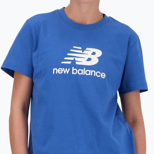 Damenshirt New Balance Jersey Stacked Logo T-Shirt blueagat