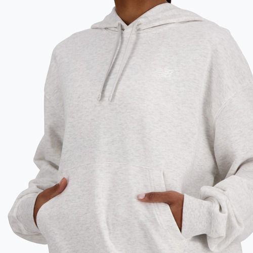 Frauen neue Balance Französisch Terry kleine Logo Hoodie Asche Heidekraut