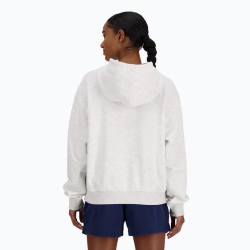 Frauen neue Balance Französisch Terry kleine Logo Hoodie Asche Heidekraut
