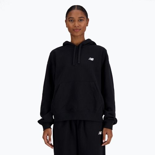 Women's New Balance French Terry Small Logo Hoodie schwarz