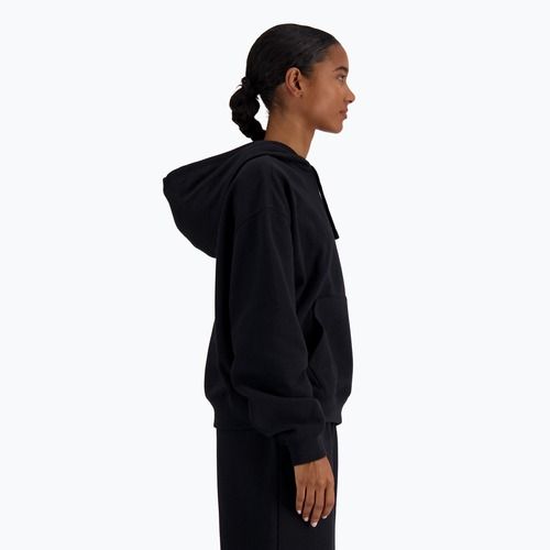 Women's New Balance French Terry Small Logo Hoodie schwarz