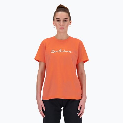 Damen New Balance Script Tee gulfred