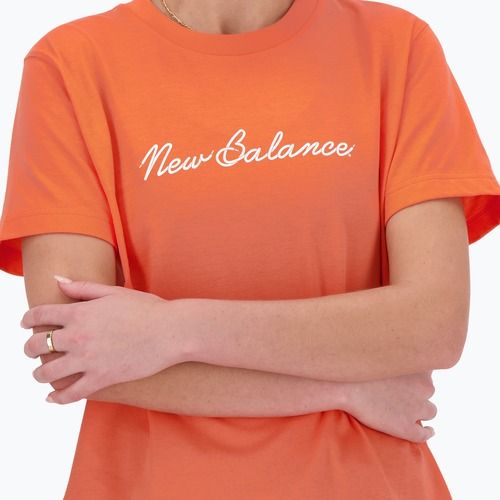 Damen New Balance Script Tee gulfred