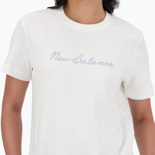 Damen New Balance Script Tee weiß
