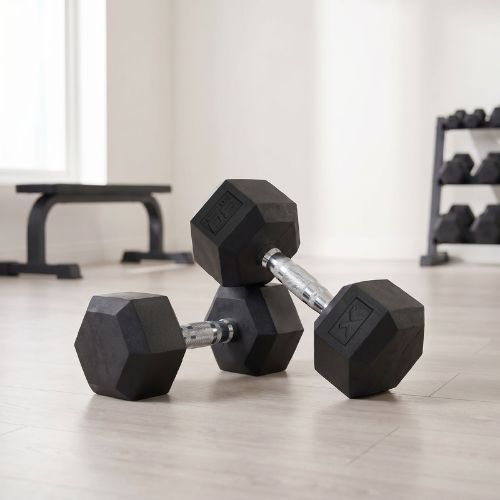 XTREXO Hex 30 kg gummierte Kurzhanteln