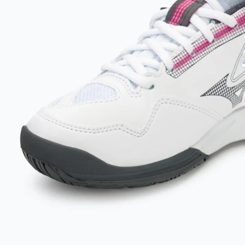 Damen Tennisschuhe Mizuno Break Shot 4 AC weiß / rosa tetra / Turbulenz
