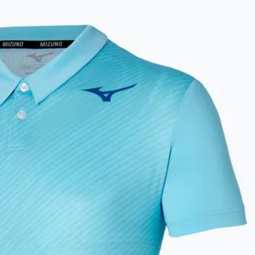 Herren Tennis-Polo-Shirt Mizuno Charge Shadow Polo blau leuchten