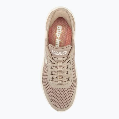 SKECHERS Slip-ins Damen Go Walk Flex Grand Entry taupe/weiß Schuhe