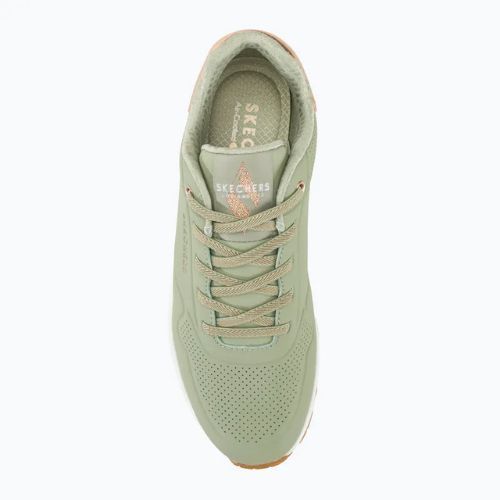 SKECHERS Uno Shimmer Away sage/rose gold/mesh Damenschuhe
