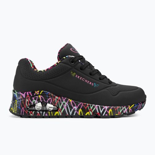 SKECHERS Damen Schuhe Uno Loving Love schwarz