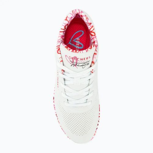 SKECHERS Uno Loving Love Damen Schuhe weiß/rot/rosa Mesh